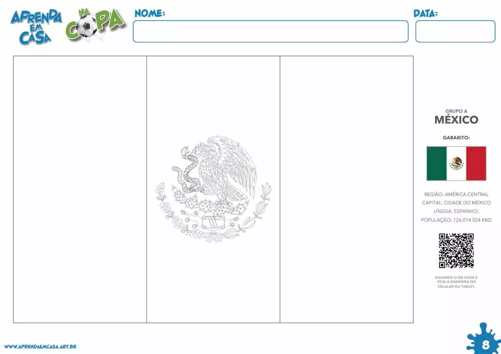 Página do ebook — bandeira para colorir — imagem 1